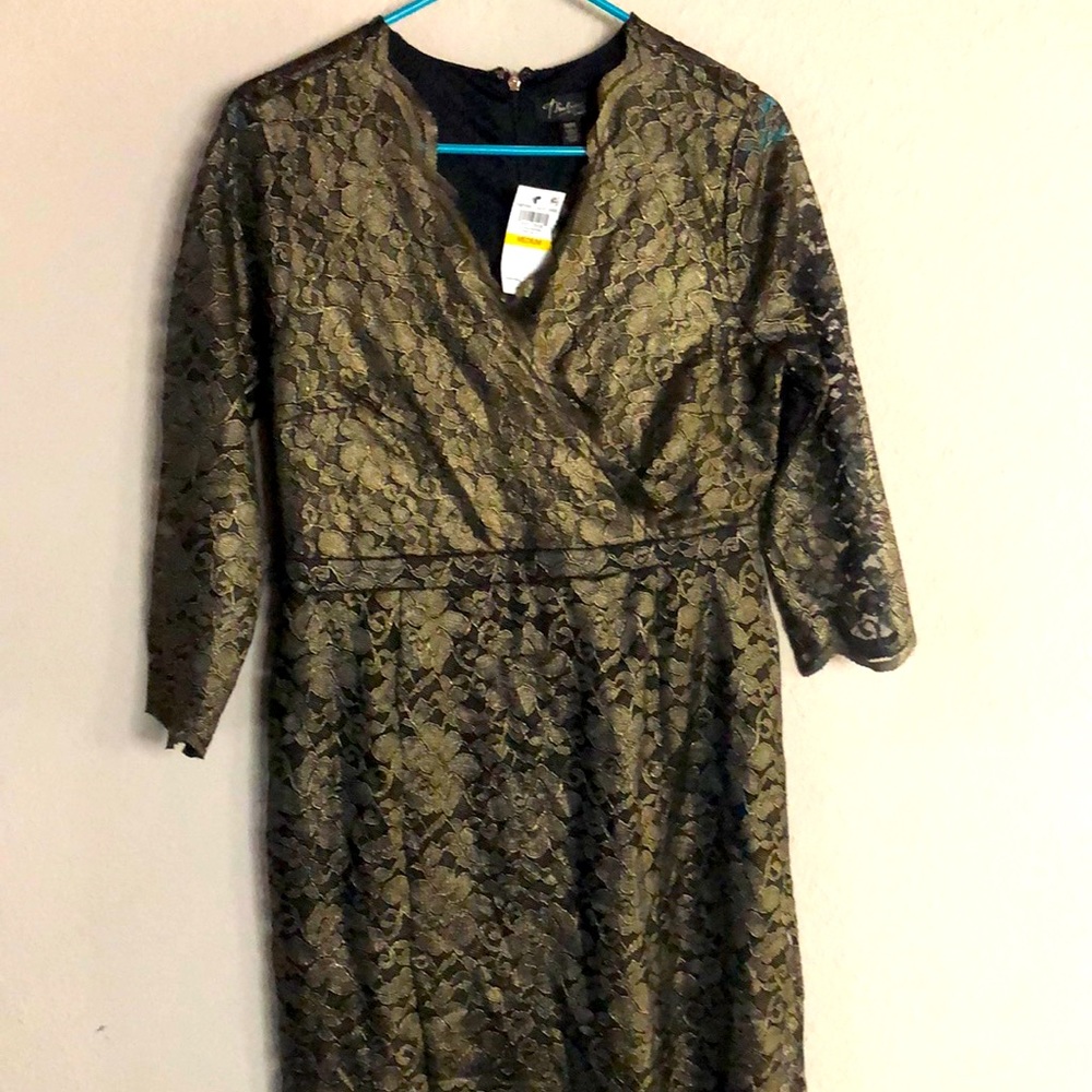 Cocktail dress/gold and black